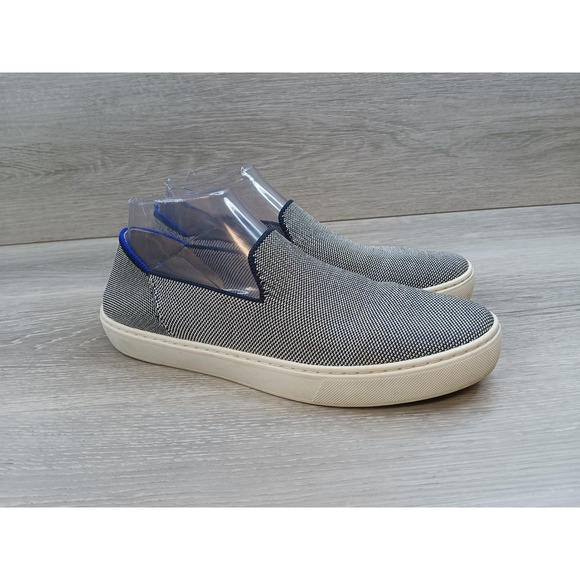 Rothy's Shoes - Rothy's The Sneaker Slip On Shoes Womens 9.5 Black White Knit Comfort Loafers